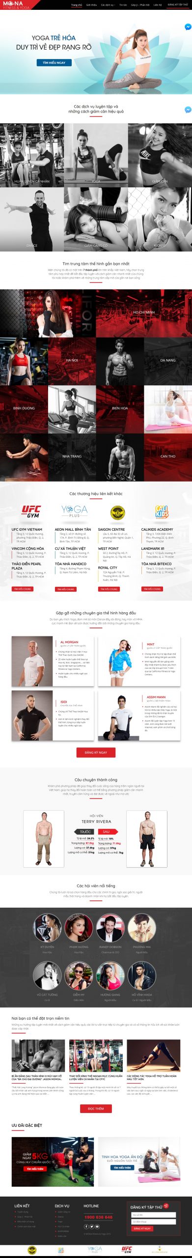 Mẫu Website Giới Thiệu Fitness & Yoga Center