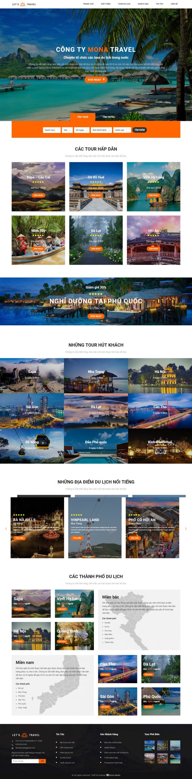 Mẫu Website Tour Du Lịch Uy Tín Và Chuyên Nghiệp