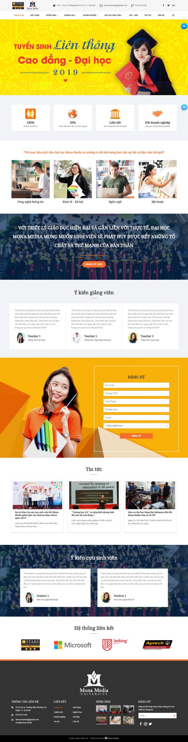 Mẫu Website Giới Thiệu Trường Đại Học