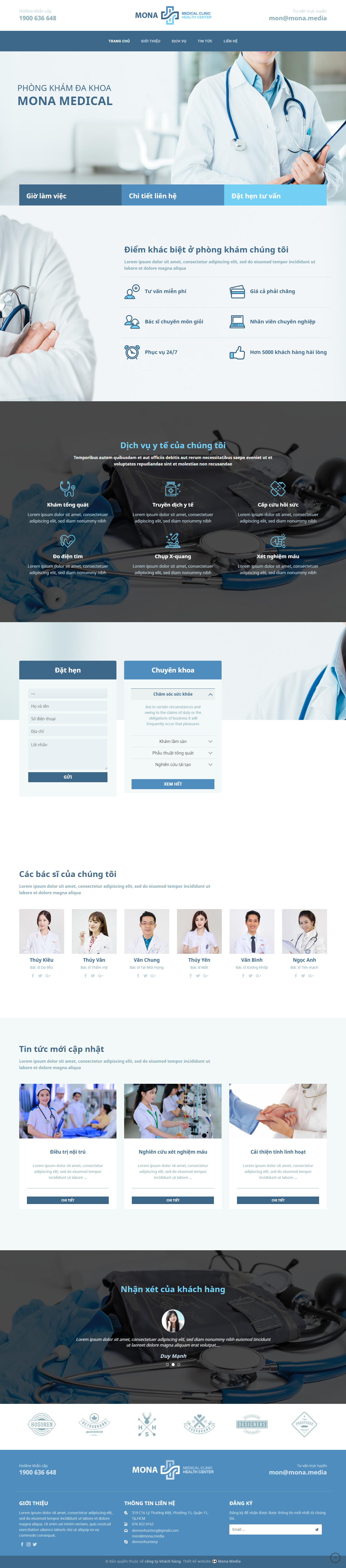 Mẫu Website Bệnh Viện Và Phòng Khám Theo Xu Hướng Mới