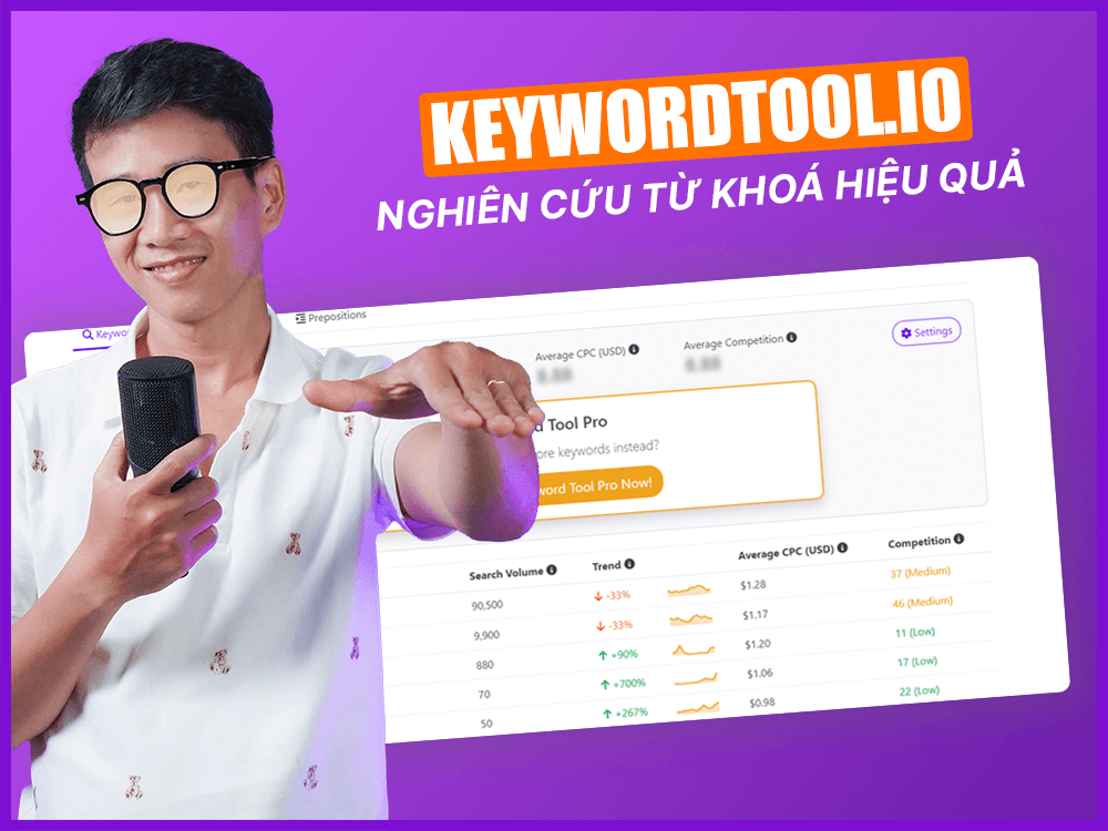 nghiên cứu từ khoá bằng keywordtool io