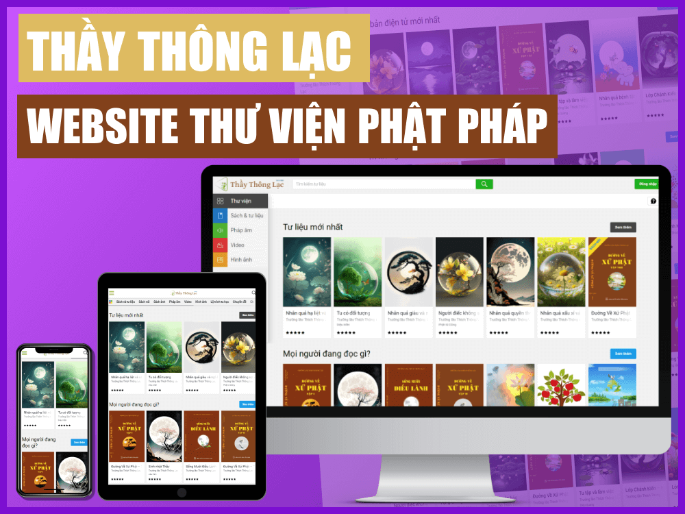 Thư viện phật giáo - Dự án website thư viện Thầy Thông Lạc