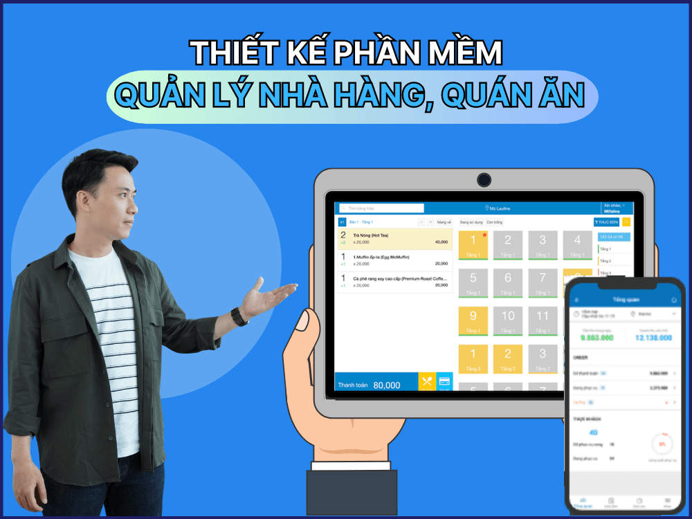 thiết kế phần mềm quản lý nhà hàng, quán ăn